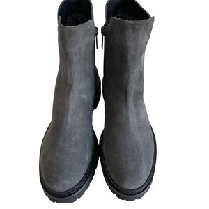 Grey suede boots. NWOT.